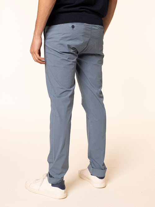 Pantaloni chino in cotone|Colore:Azzurro