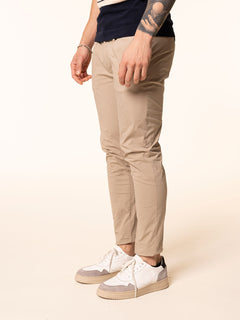 Pantaloni chino in cotone|Colore:Beige