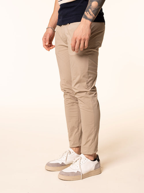 Pantaloni chino in cotone|Colore:Beige