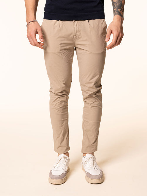 Pantaloni chino in cotone|Colore:Beige