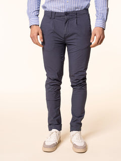 Pantaloni chino in cotone|Colore:Blu chiaro