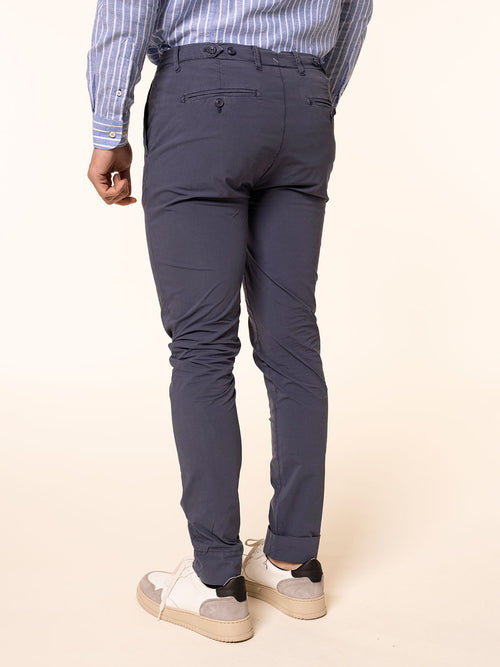 Pantaloni chino in cotone|Colore:Blu chiaro