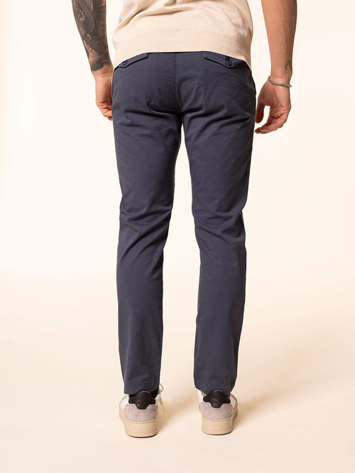 Pantaloni chino in cotone|Colore:Blu chiaro
