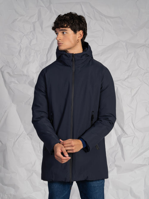 Giubbotto lungo reversibile|Colore:Blu