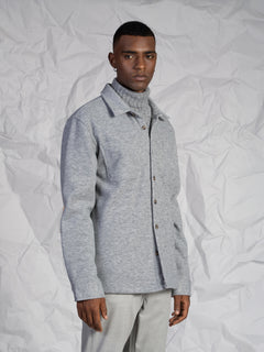Overshirt in tessuto morbido|Colore:Grigio