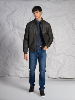 Giubbotto ecopelle|Colore:Moro