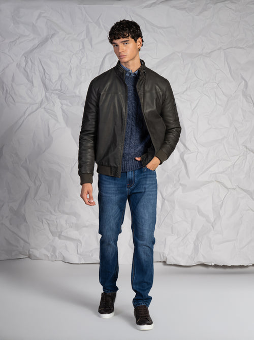 Giubbotto ecopelle|Colore:Moro