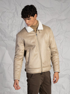 Giubbotto effetto nappa|Colore:Miele