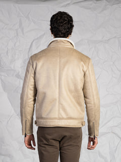 Giubbotto effetto nappa|Colore:Miele