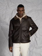 Giubbotto effetto nappa|Colore:Moro