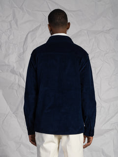 Overshirt in velluto|Colore:Blu