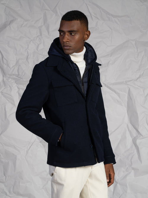 Giubbotto in panno|Colore:Blu