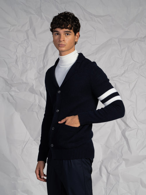 Cardigan con bottoni|Colore:Blu