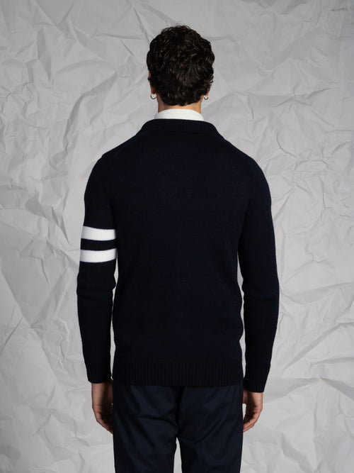 Cardigan con bottoni|Colore:Blu