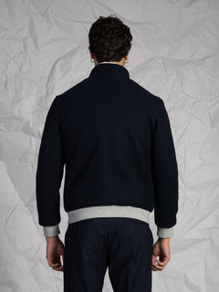Giubbotto bomber in panno|Colore:Blu