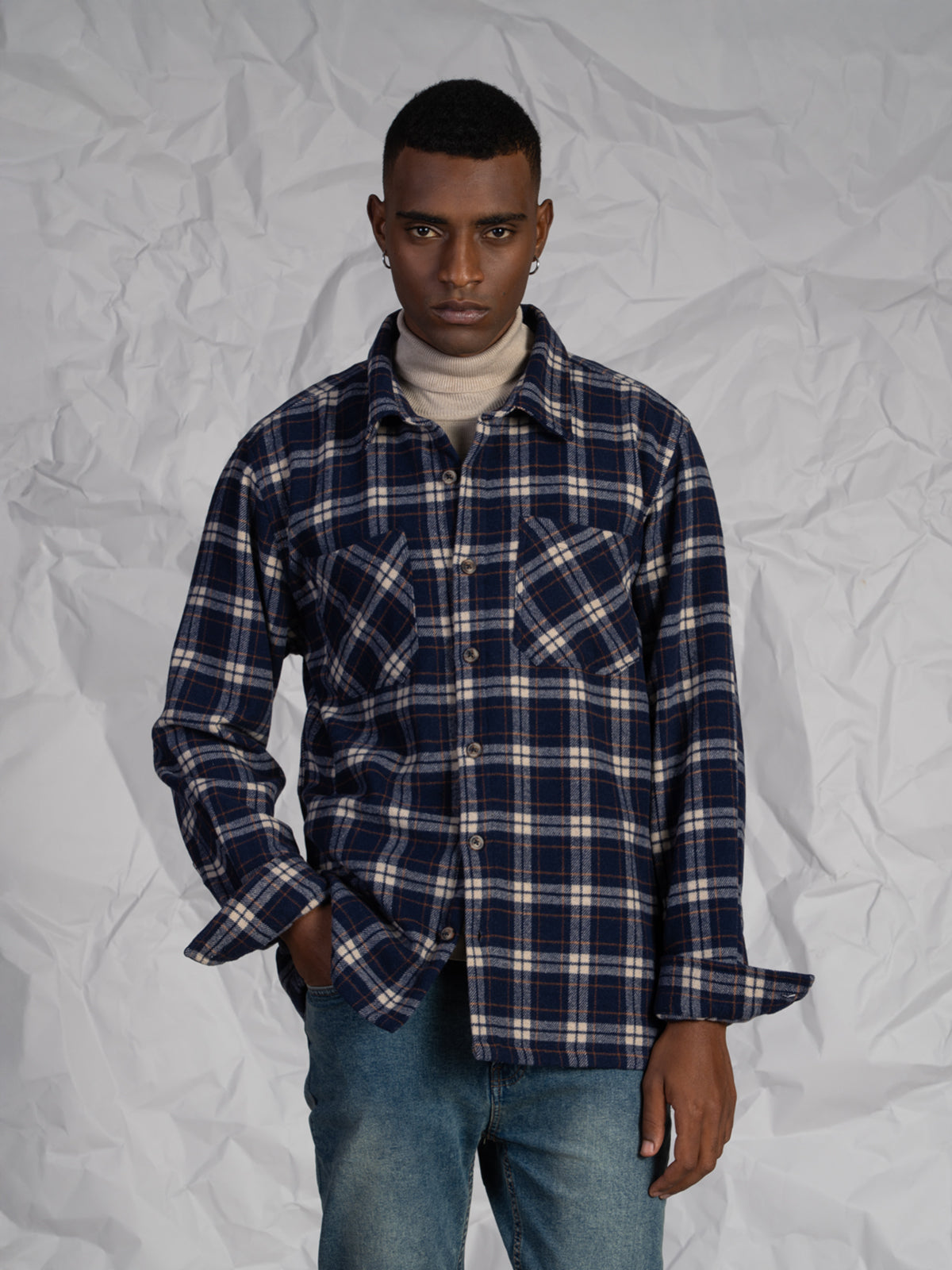 OVERSHIRT A QUADRI|Colore:Blu