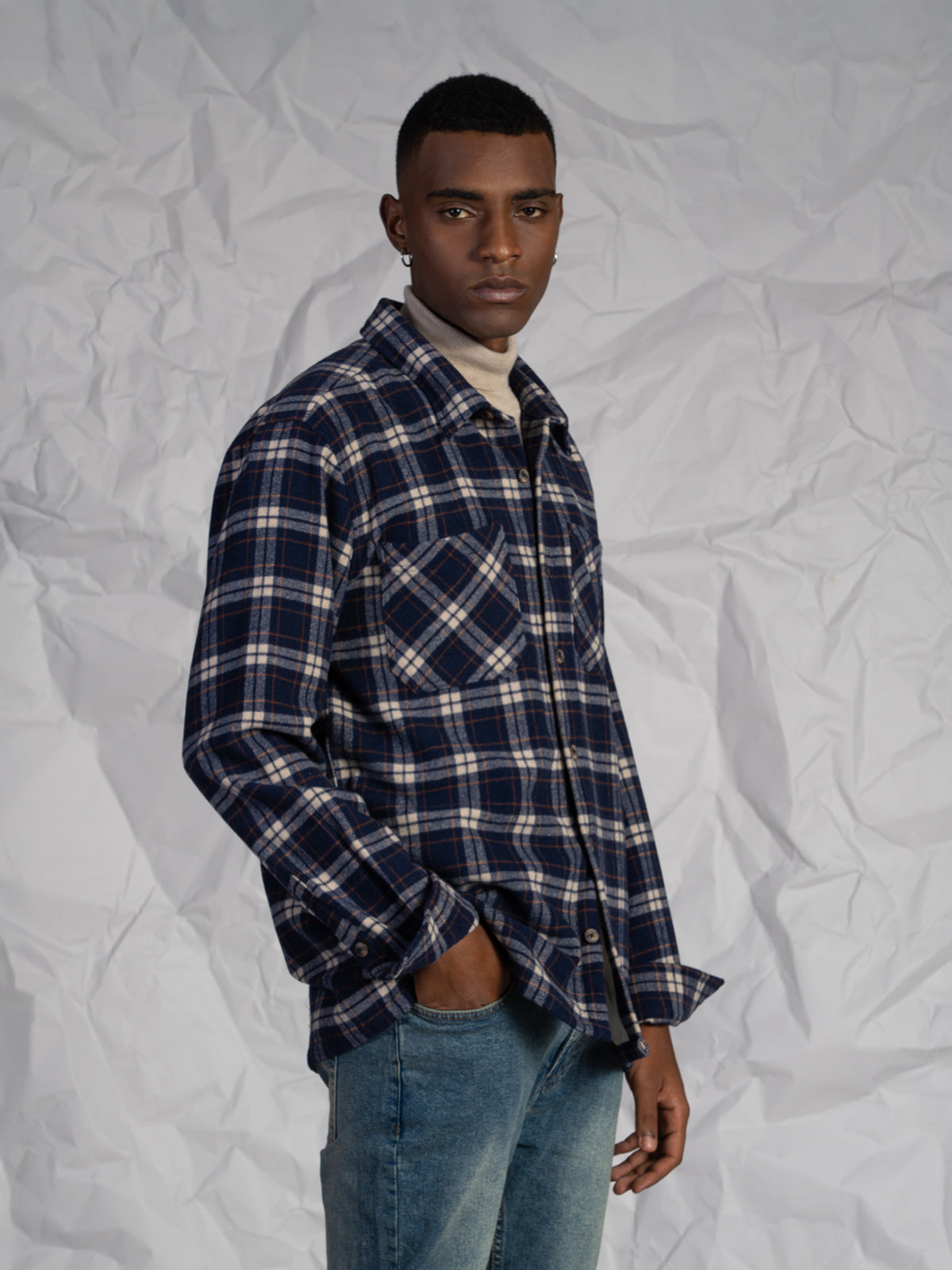 OVERSHIRT A QUADRI|Colore:Blu