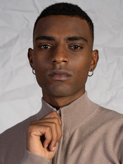 Cardigan con zip|Colore:Tortora