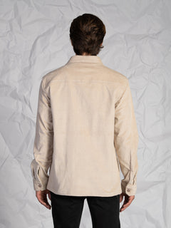 Overshirt in velluto|Colore:Beige