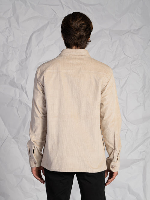Overshirt in velluto|Colore:Beige
