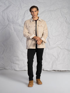 Overshirt in velluto|Colore:Beige