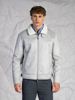 Giubbotto effetto nappa|Colore:Ghiaccio