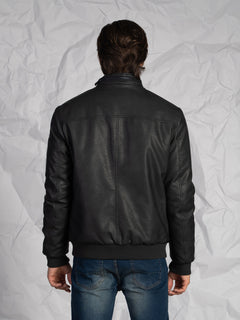 Giubbotto ecopelle|Colore:Nero