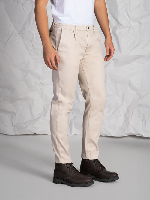 Pantaloni Chino mini pence|Colore:Panna