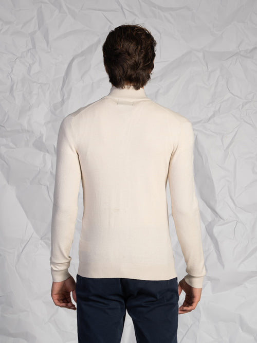 Cardigan con zip|Colore:Burro