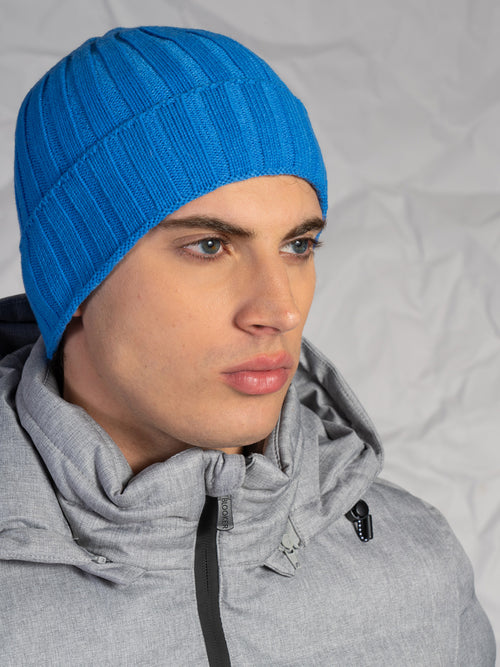 Berretto a maglia rasata|Colore:Azzurro