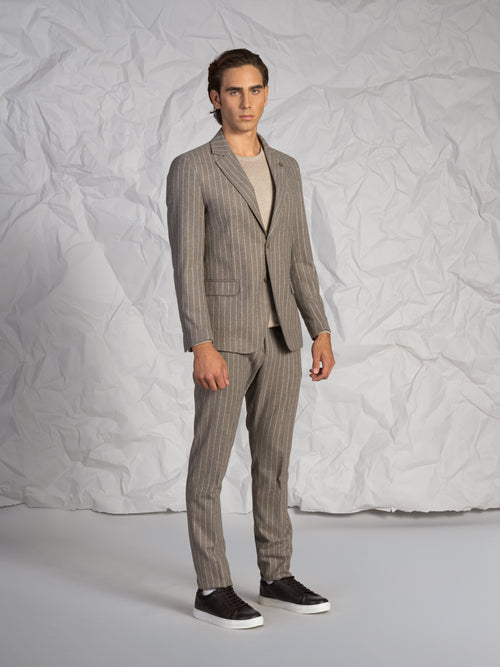 Abito a righe|Colore:Fango