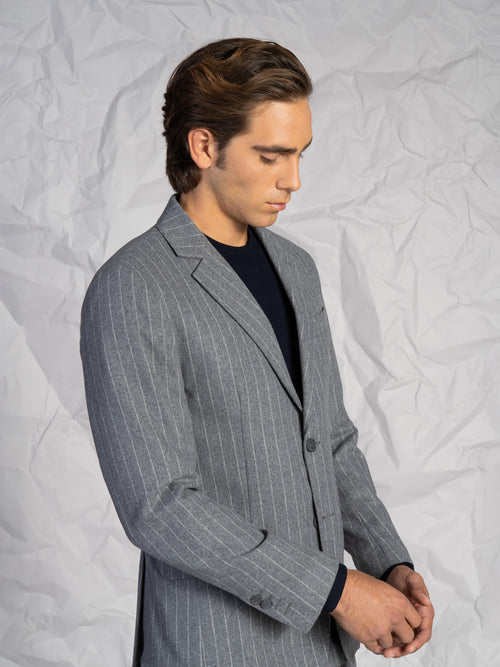 Abito a righe|Colore:Grigio chiaro