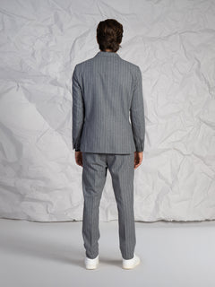 Abito a righe|Colore:Grigio chiaro