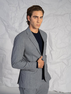 Abito a righe|Colore:Grigio chiaro