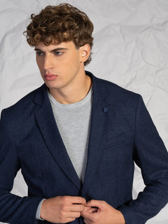 Giacca in maglia|Colore:Blu