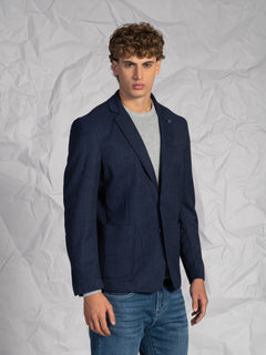 Giacca in maglia|Colore:Blu