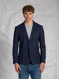 Giacca in maglia|Colore:Blu