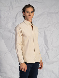 Camicia velluto millerighe|Colore:Beige