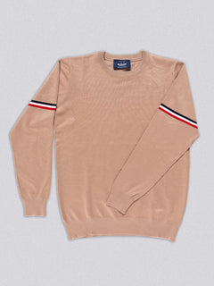 Maglia girocollo in viscosa|Colore:Beige scuro