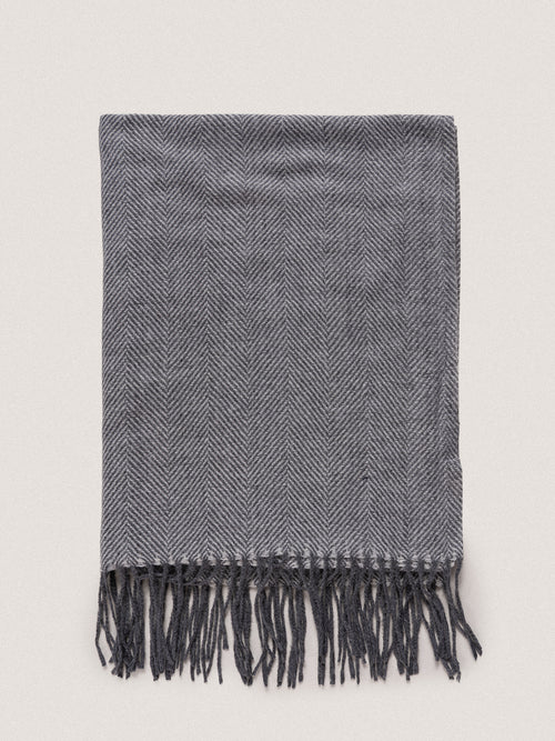 Sciarpa con frange|Colore:Grigio