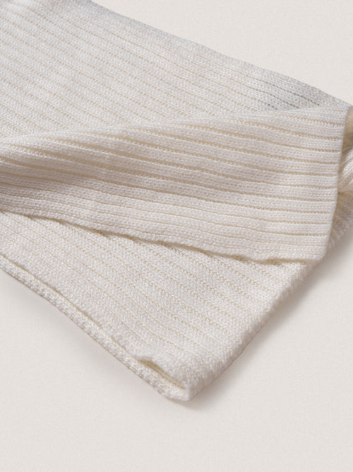 Sciarpa a coste larghe|Colore:Panna