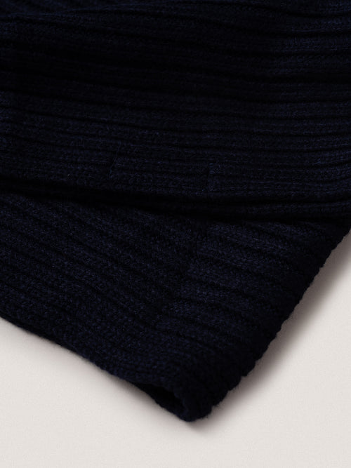 Sciarpa a coste larghe|Colore:Blu