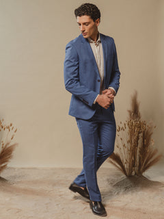 Abito uomo in tessuto misto|Colore:Celeste