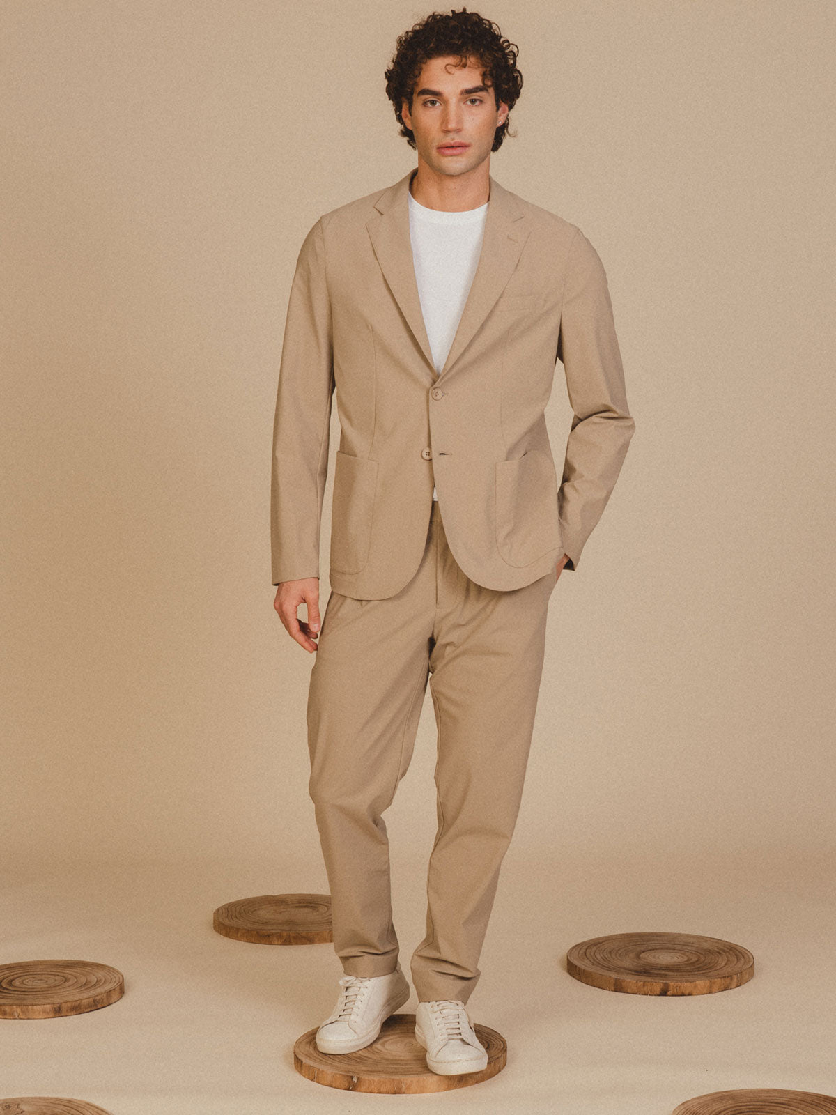 Pantaloni tessuto tecnico|Colore:Beige