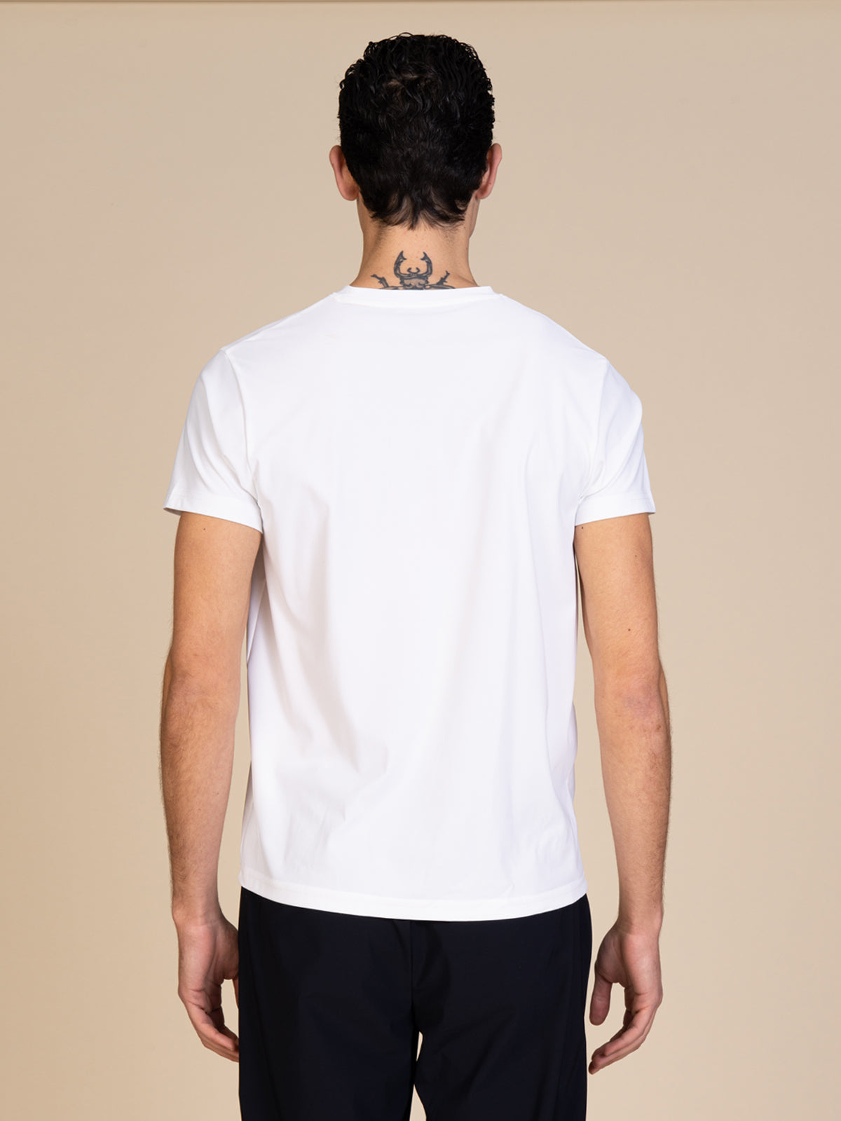 T-Shirt in tessuto tecnico|Colore:Bianco