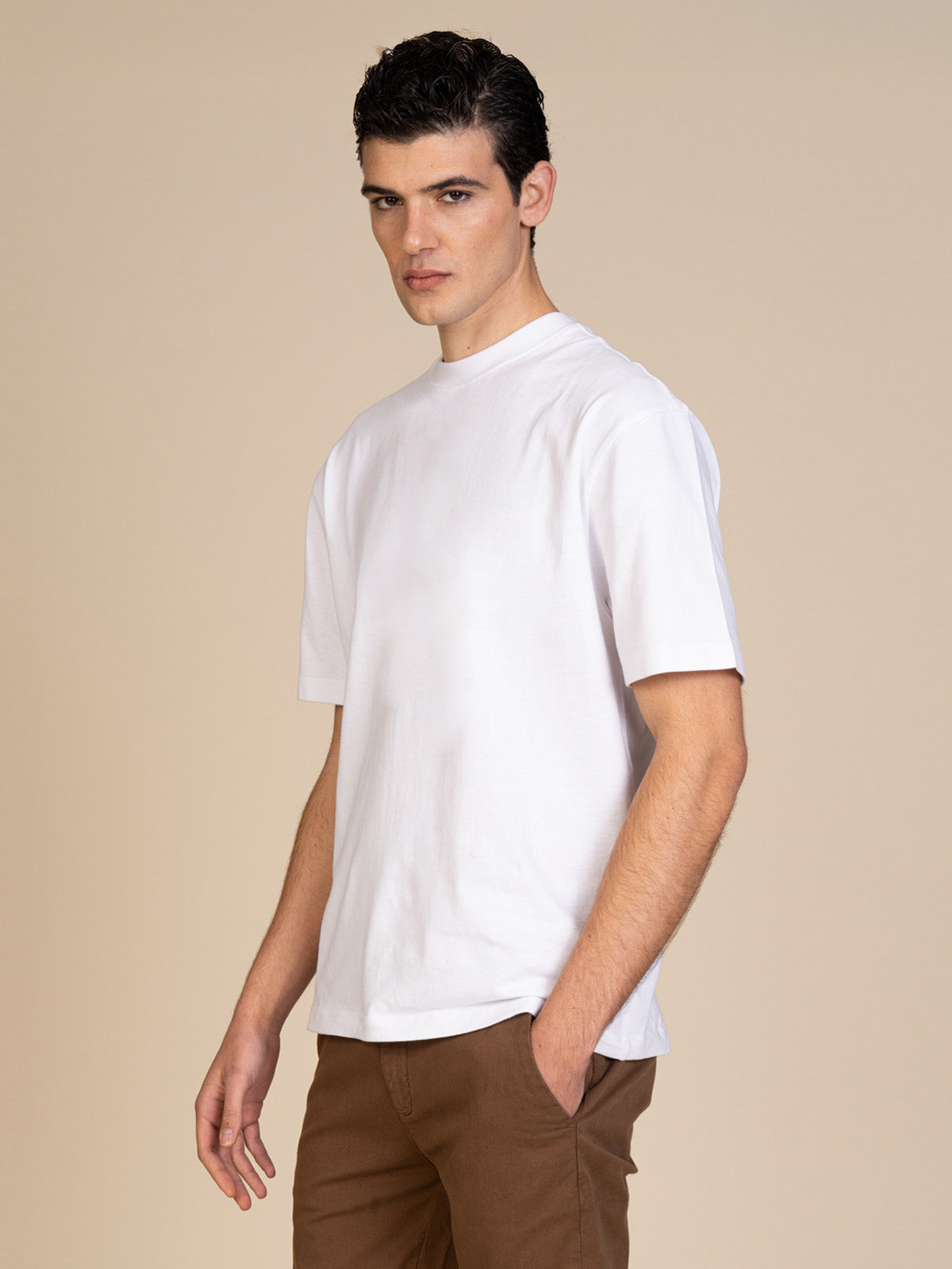 T-Shirt tinta unita|Colore:Bianco
