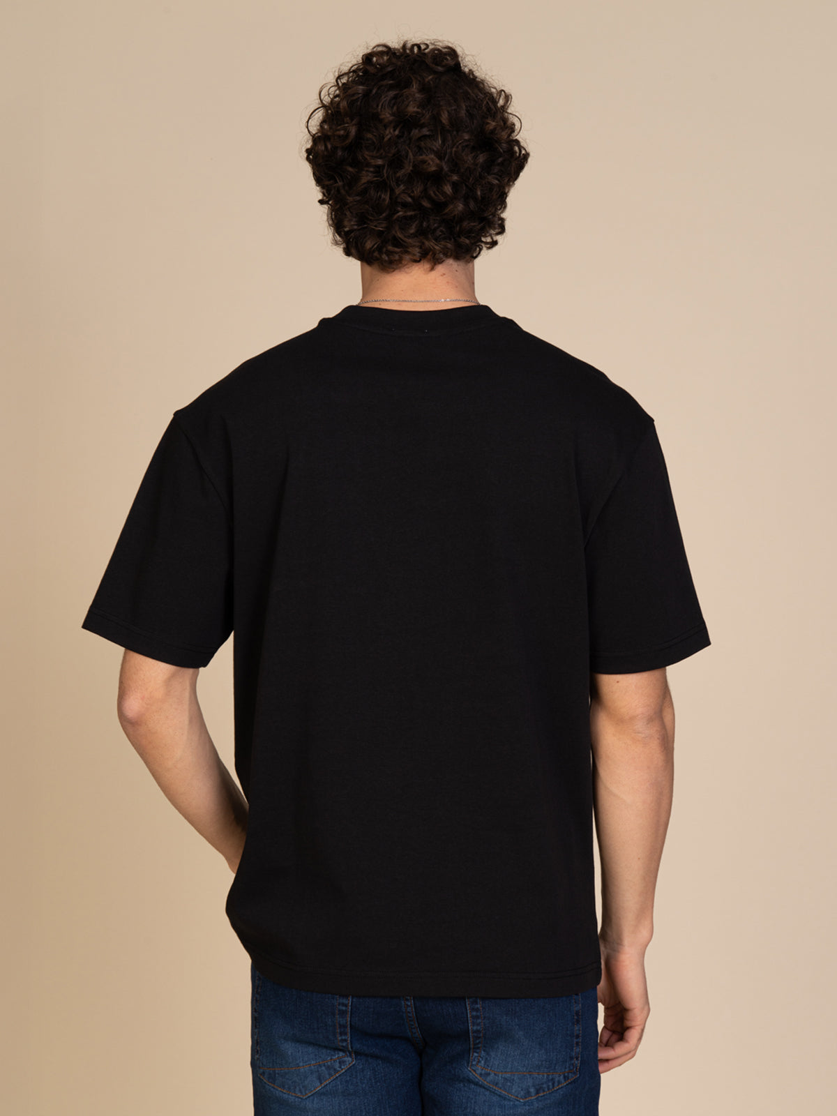 T-Shirt tinta unita|Colore:Nero