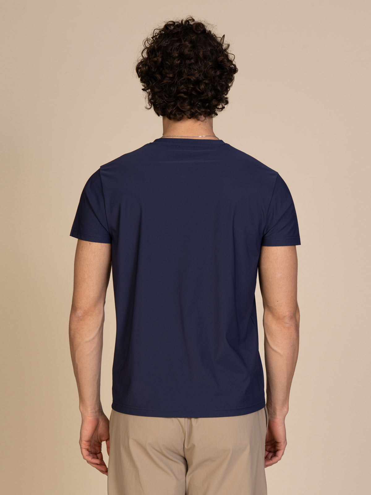 T-Shirt in tessuto tecnico|Colore:Blu
