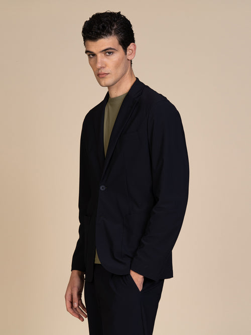 Giacca smart tessuto tecnico|Colore:Blu