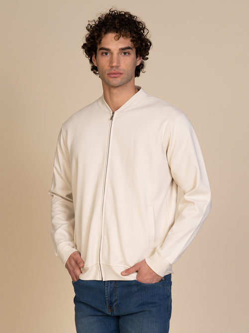 Felpa College|Colore:Panna